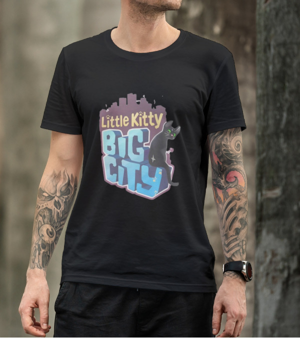 Little Kitty Big City Playful Cat Adventure T-Shirt