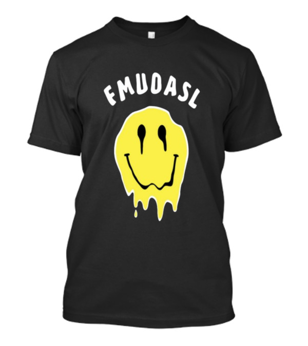 FMUOASL Thou Shalt Not Rave At EDC Smiley Face Drip T-Shirt