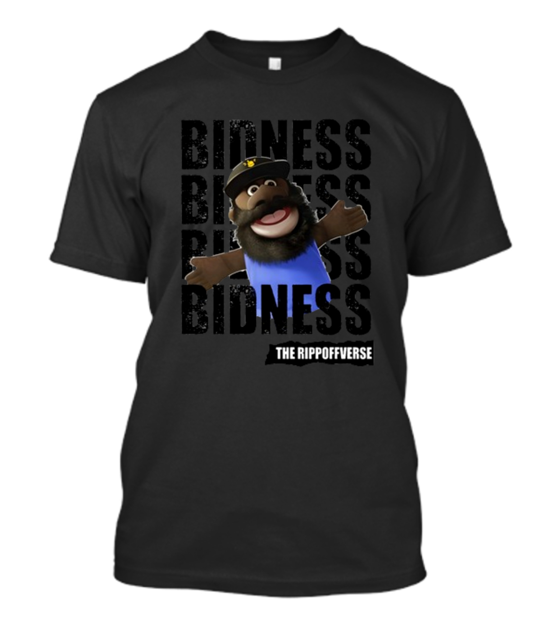 The Rippoffverse Bidness Character With Blue Tank Top And Cap T-Shirt