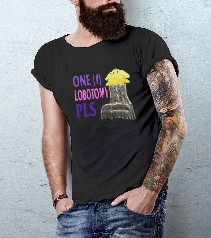 Jmcgg Pompompurin One 1 Lobotomy Pls Cute Character In Platform Boots T-Shirt