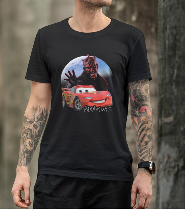 Paramore Let Your Heart Win Lightning McQueen Darth Maul Crossover T-Shirt