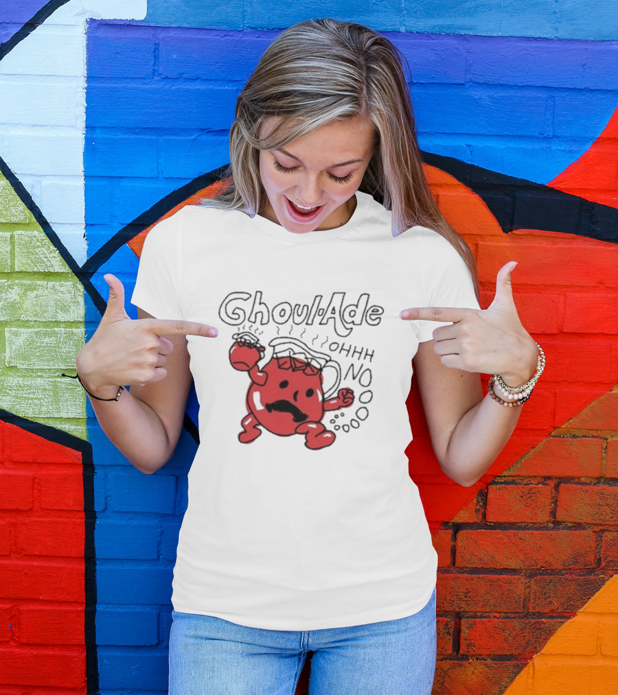 Ghoul-Ade Ohhh No Monster Juice Pitcher Panic Retro Scream T-Shirt