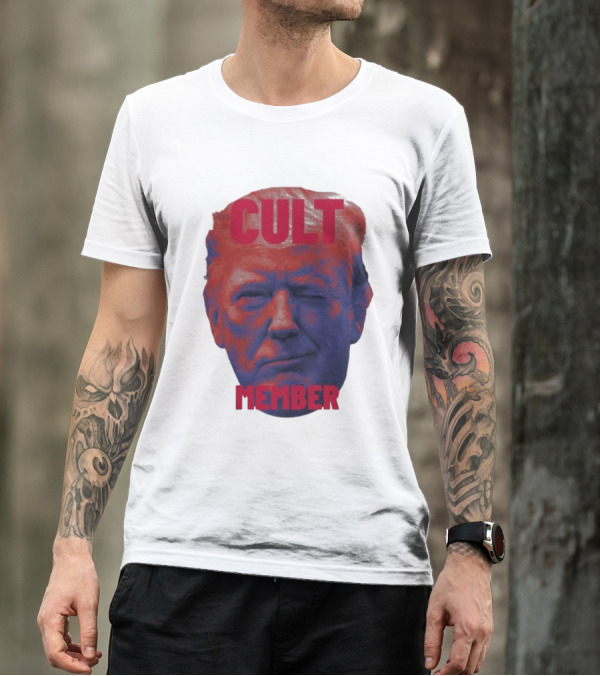 CULT MEMBER Donald Trump Face Images T-Shirt