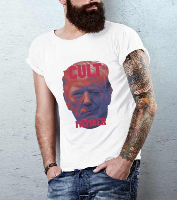 CULT MEMBER Donald Trump Face Images T-Shirt