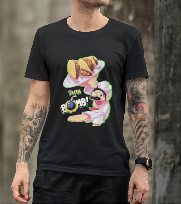 Curio Kujo Tacos Are The Bomb Chef With Bomb T-Shirt