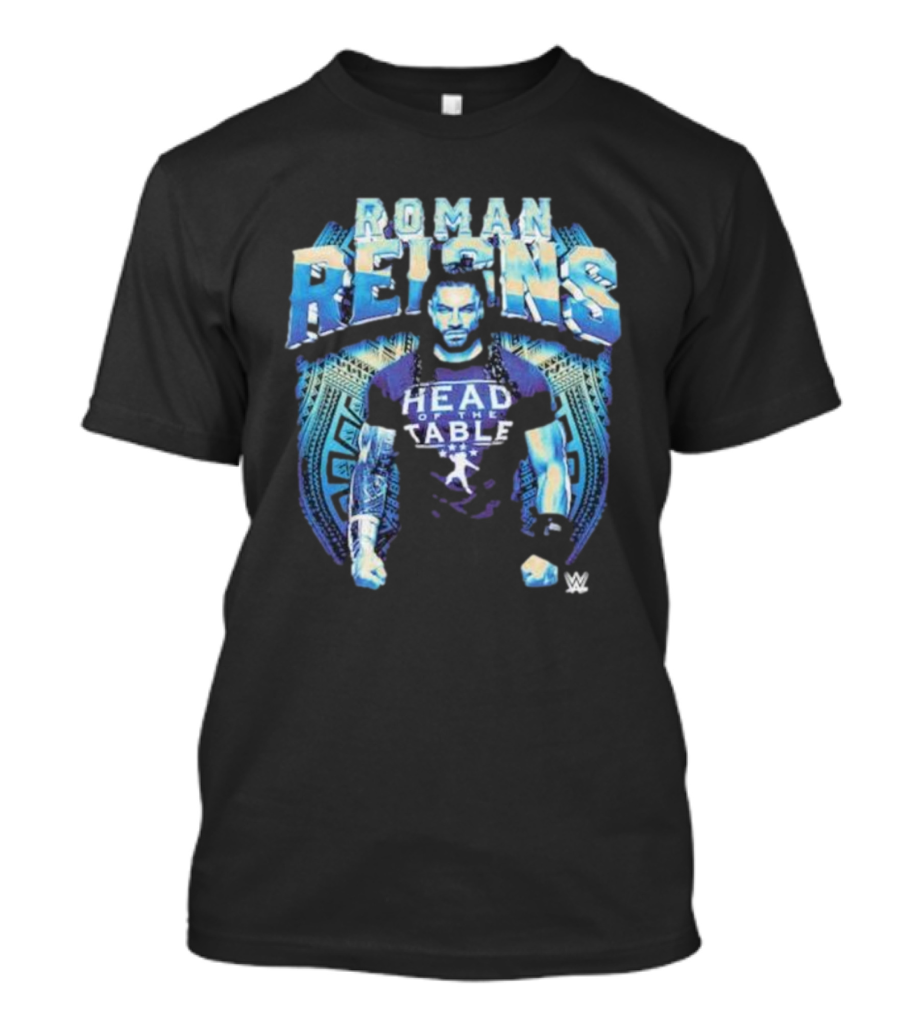 Roman Reigns Head Of The Table WWE Blue Warrior T-Shirt