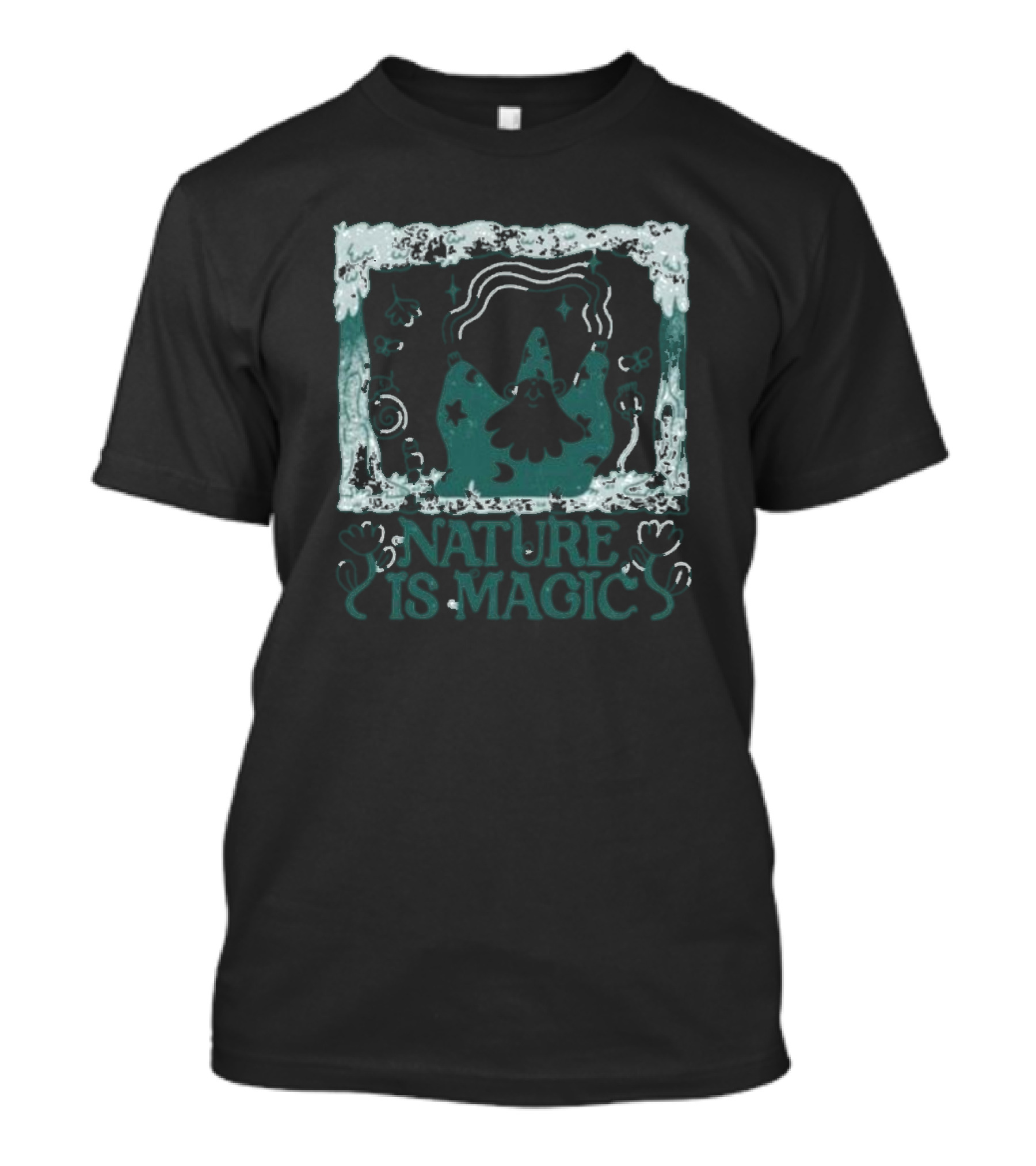 Nature Is Magic Wizard Stars And Flowers T-Shirt