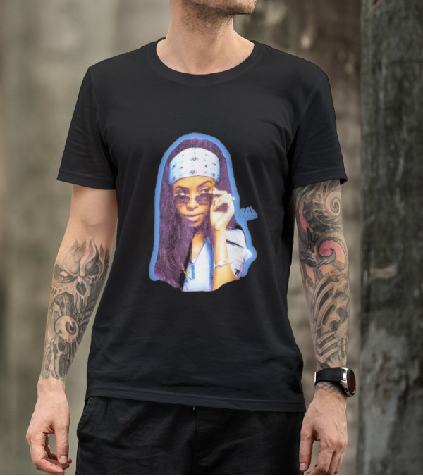 Zayn Malik Aaliyah Bandana Sunglasses Airbrush Purple T-Shirt