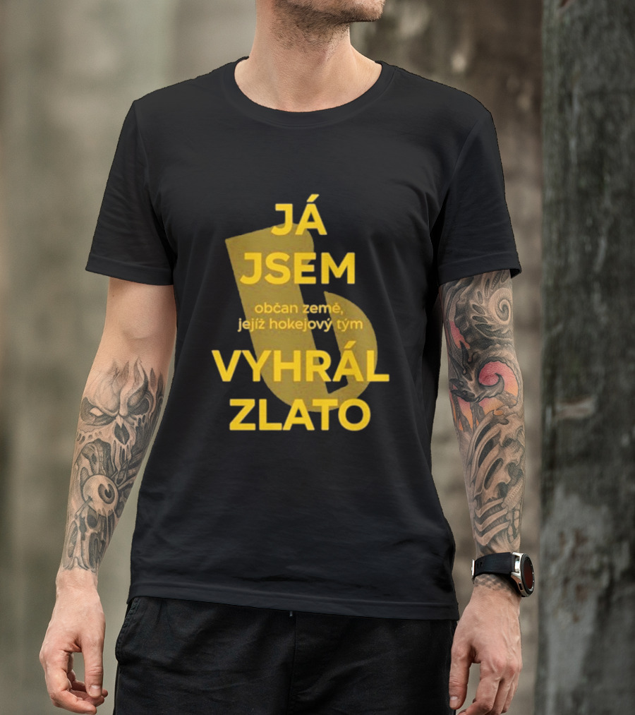 J Jsem Občan Země Jejíž Hokejový Tým Vyhrál Zlato T-Shirt