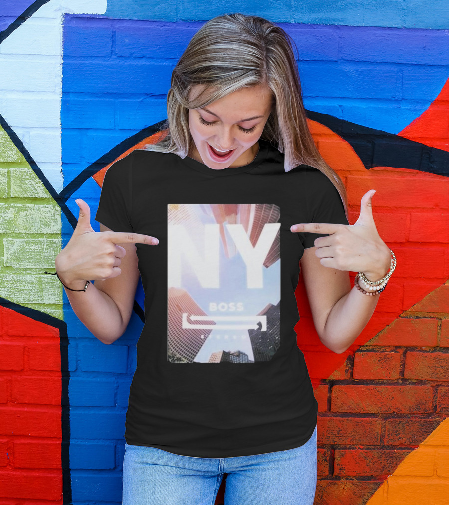 NY Boss Stereo Skyscraper Cityscape T-Shirt