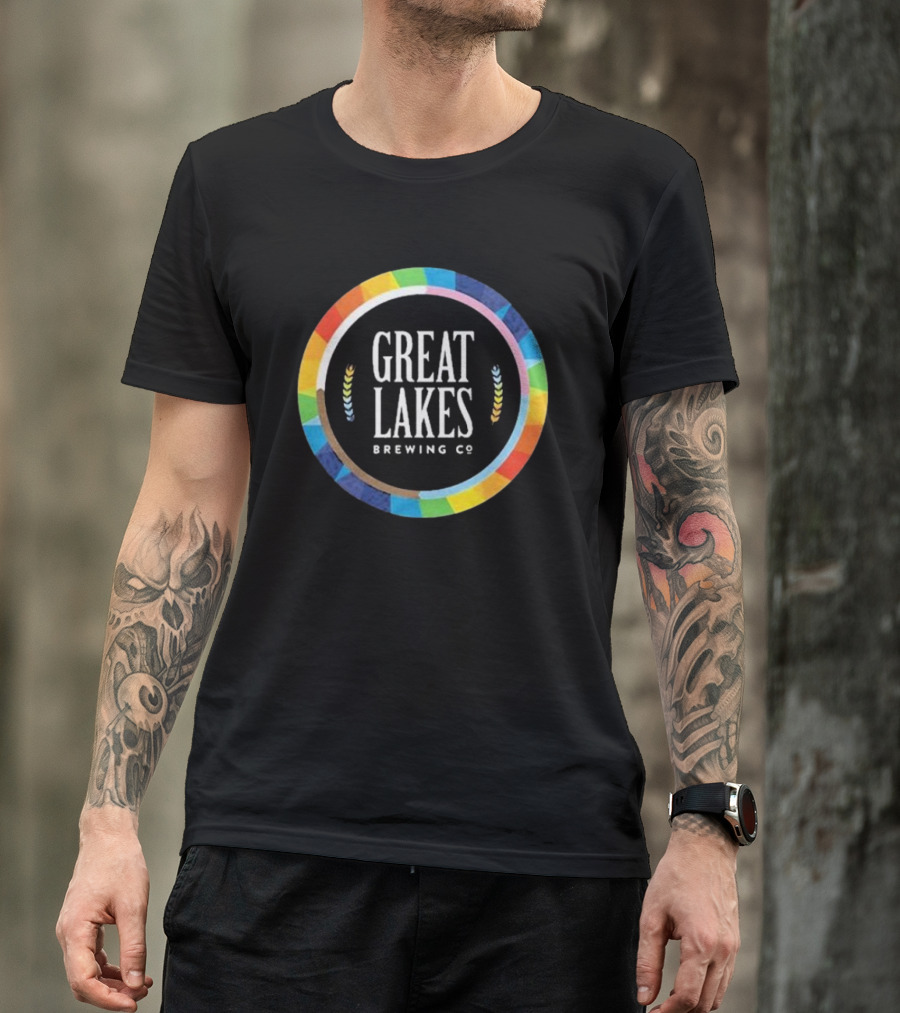 Great Lakes Brewing Co Rainbow Pride Circle T-Shirt