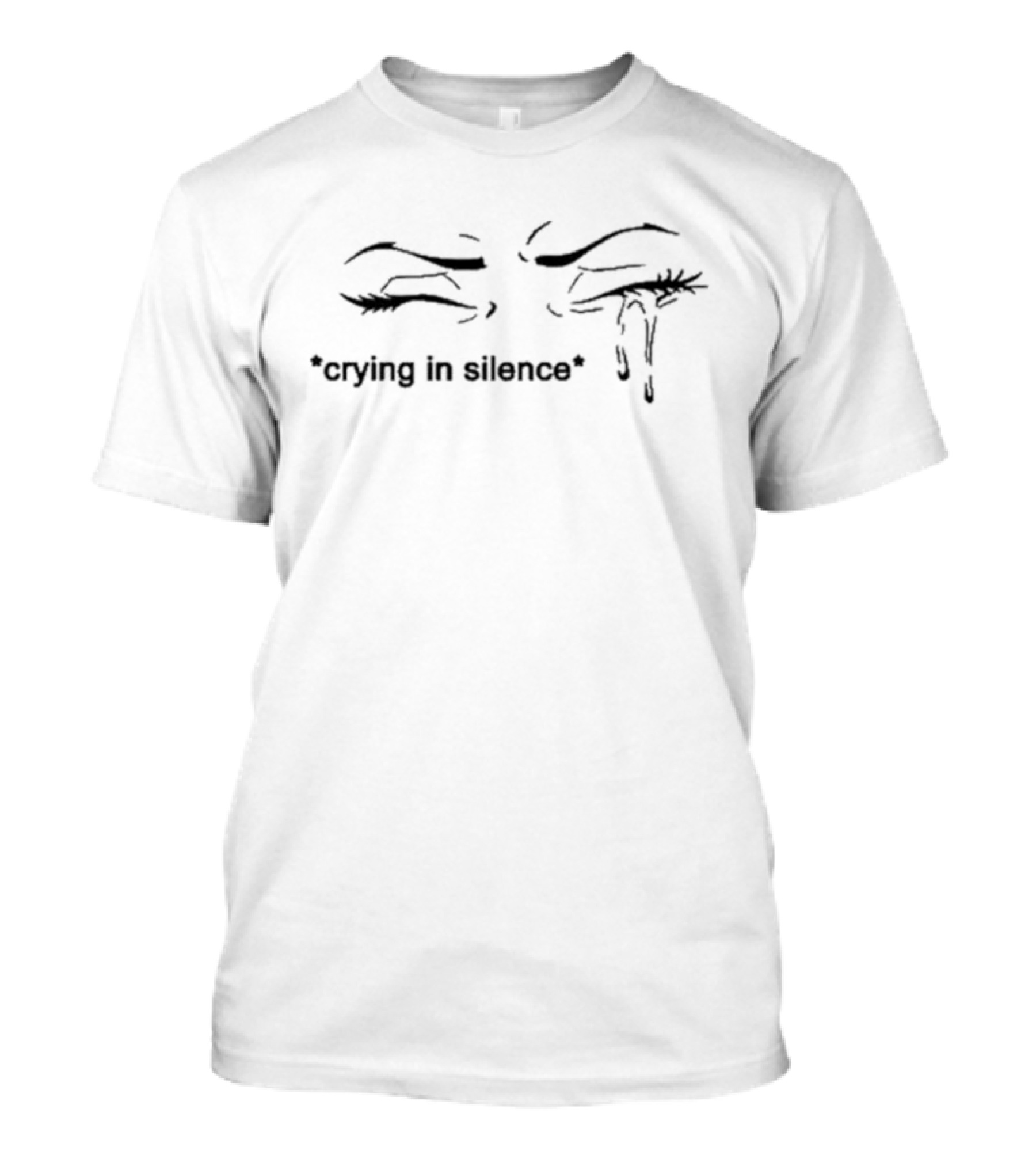 Crying In Silence Eyes With Dripping Tears T-Shirt