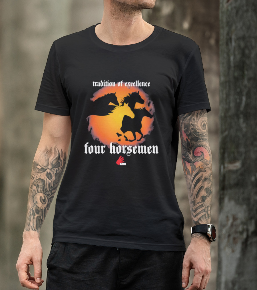 Tradition Of Excellence Four Horsemen Silhouette Sunset Motif ARN T-Shirt