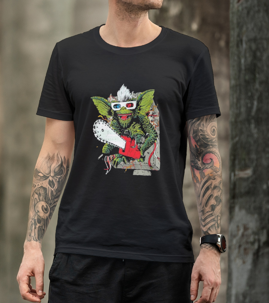 Kingston Falls Chainsaw Massacre Gremlins 3D Glasses T-Shirt