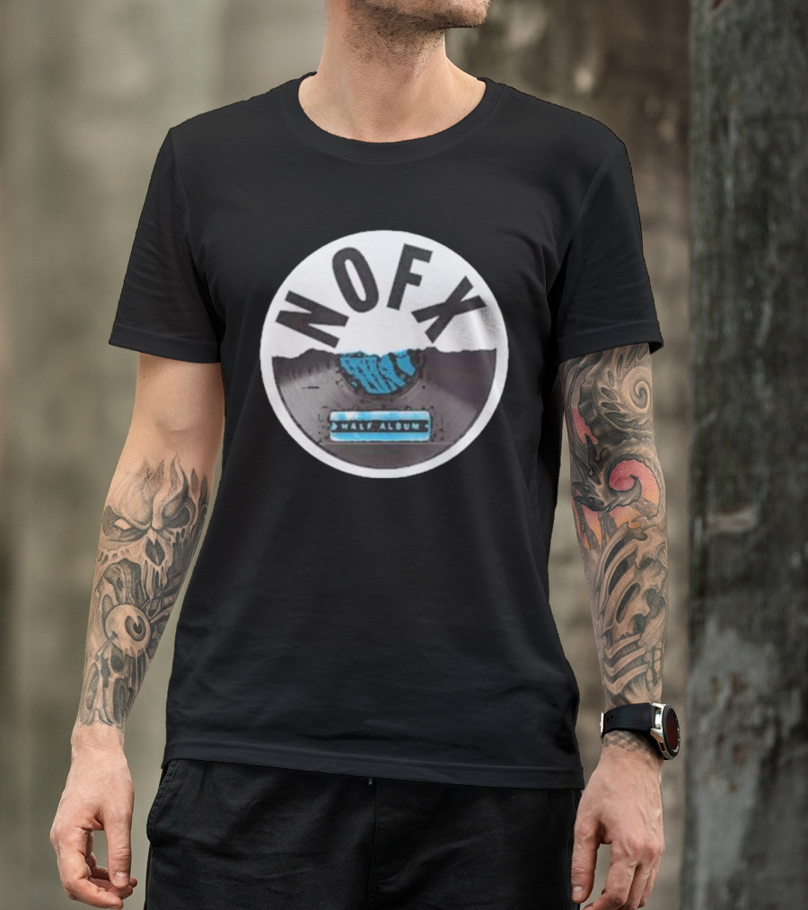 NOFX Half Album Vinyl Record T-Shirt