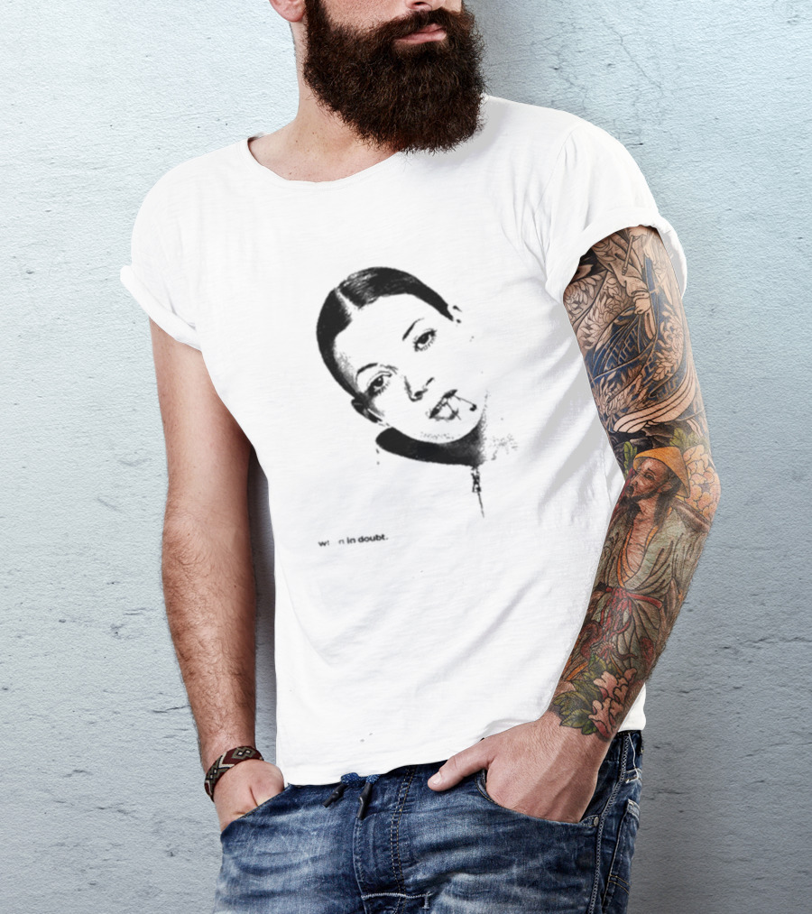 90s Kate Moss When In Doubt Portrait T-Shirt