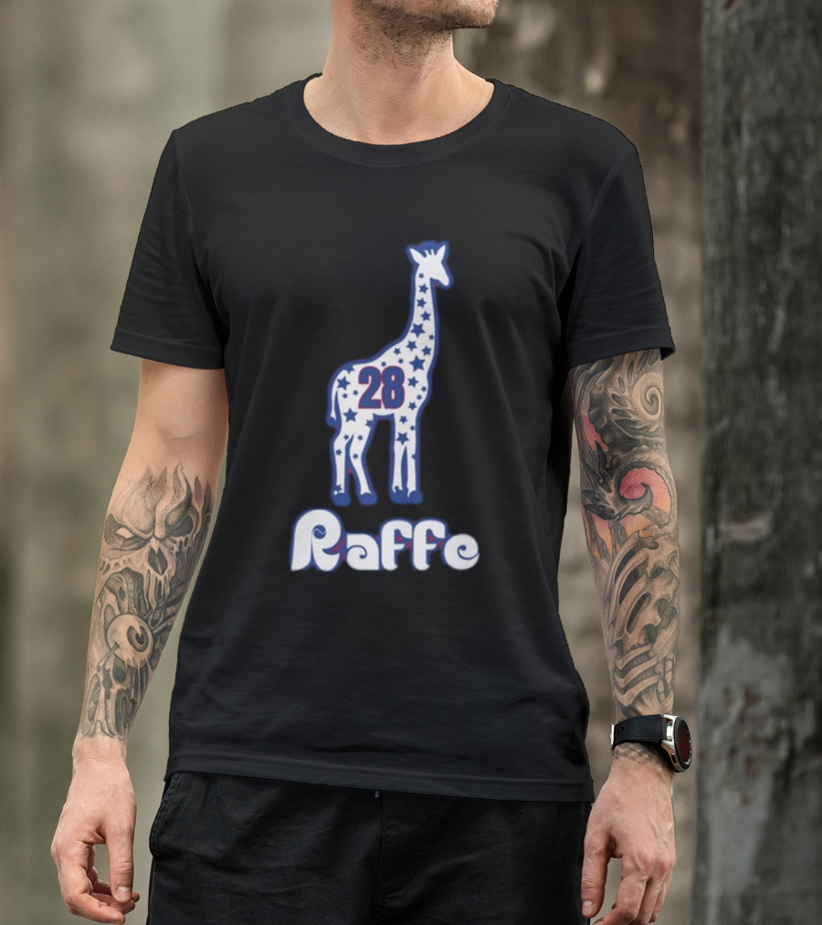 Phillygoat Raffe 28 Star-Patterned Giraffe Jersey T-Shirt