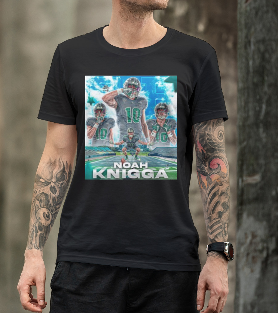 NOAH KNIGGA 10 Football Player On Field Performance Highlights T-Shirt