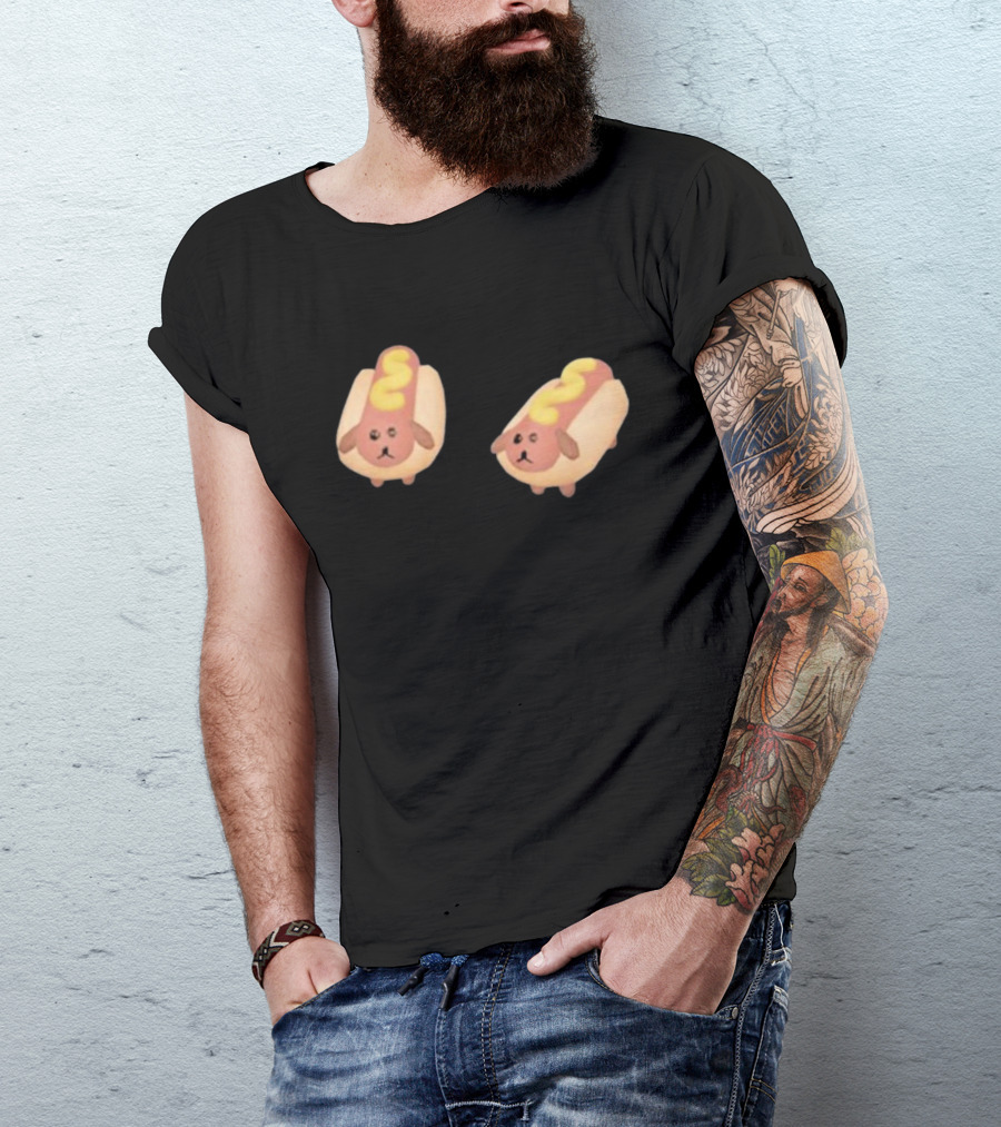 Double Hotdoggy Cute Puppy Snack T-Shirt