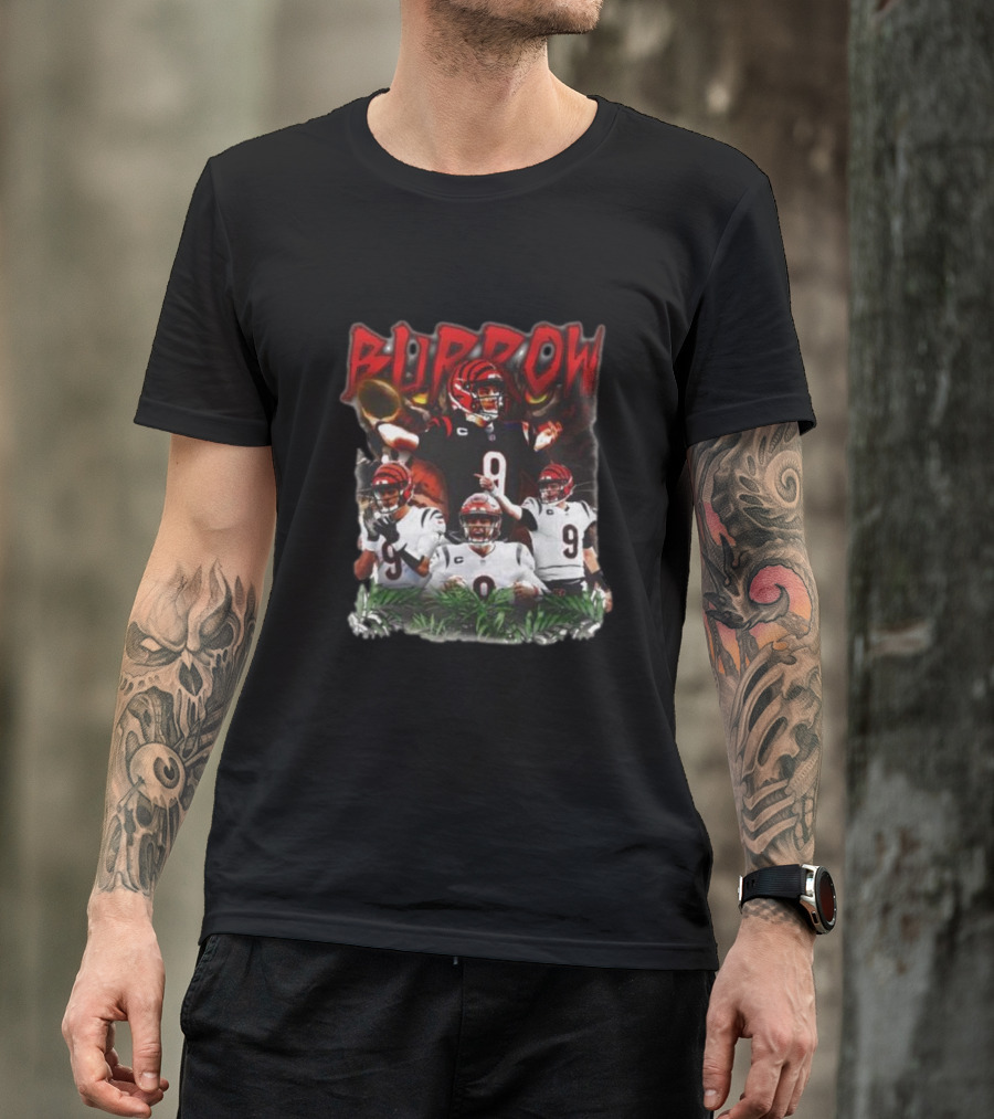 BURROW Bengal Tiger King Football T-Shirt