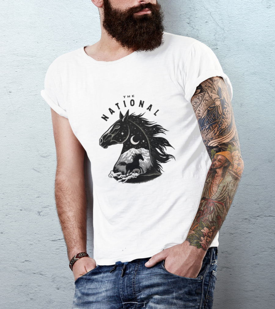 The National Mustang Starry Night Landscape Horse T-Shirt