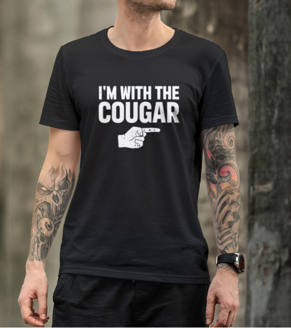 I'm With The Cougar Mark Titus Show Pointing Hand T-Shirt