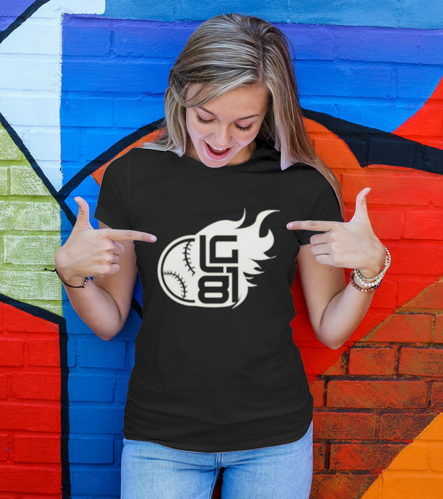 LG 81 Baseball Flames T-Shirt