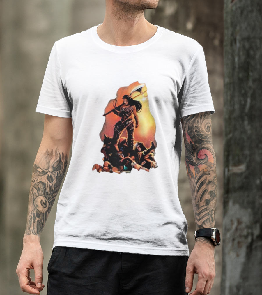 Athena Palmer Warrior Standing Over Fallen Warriors T-Shirt