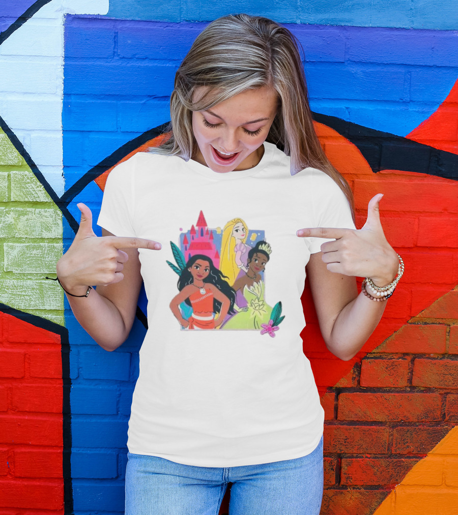Disney Princess Moana Rapunzel Tiana T-Shirt