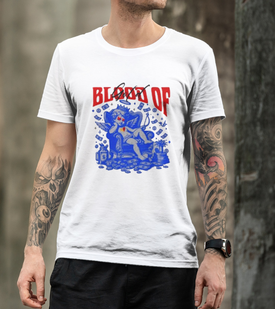 Blood Of Gold Angel On Throne Surrounded By Money T-Shirt