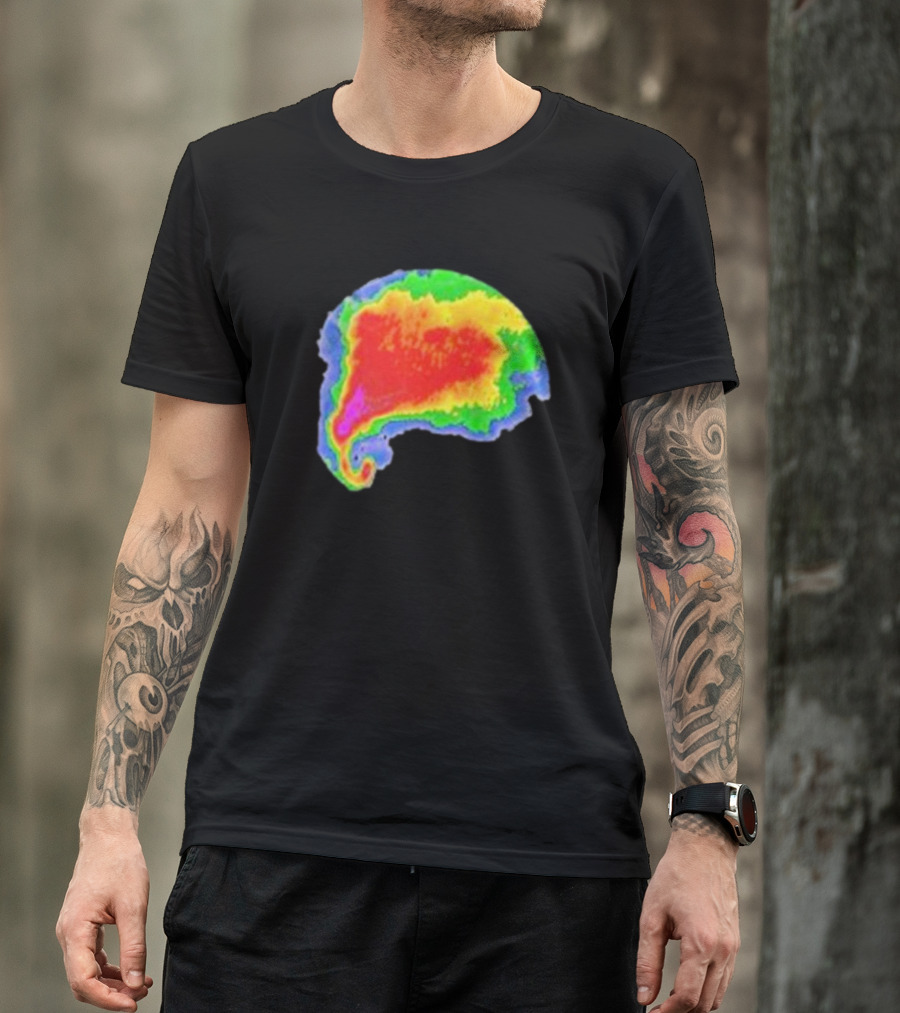Supercell Weather Radar Heat Map Storm Formation T-Shirt