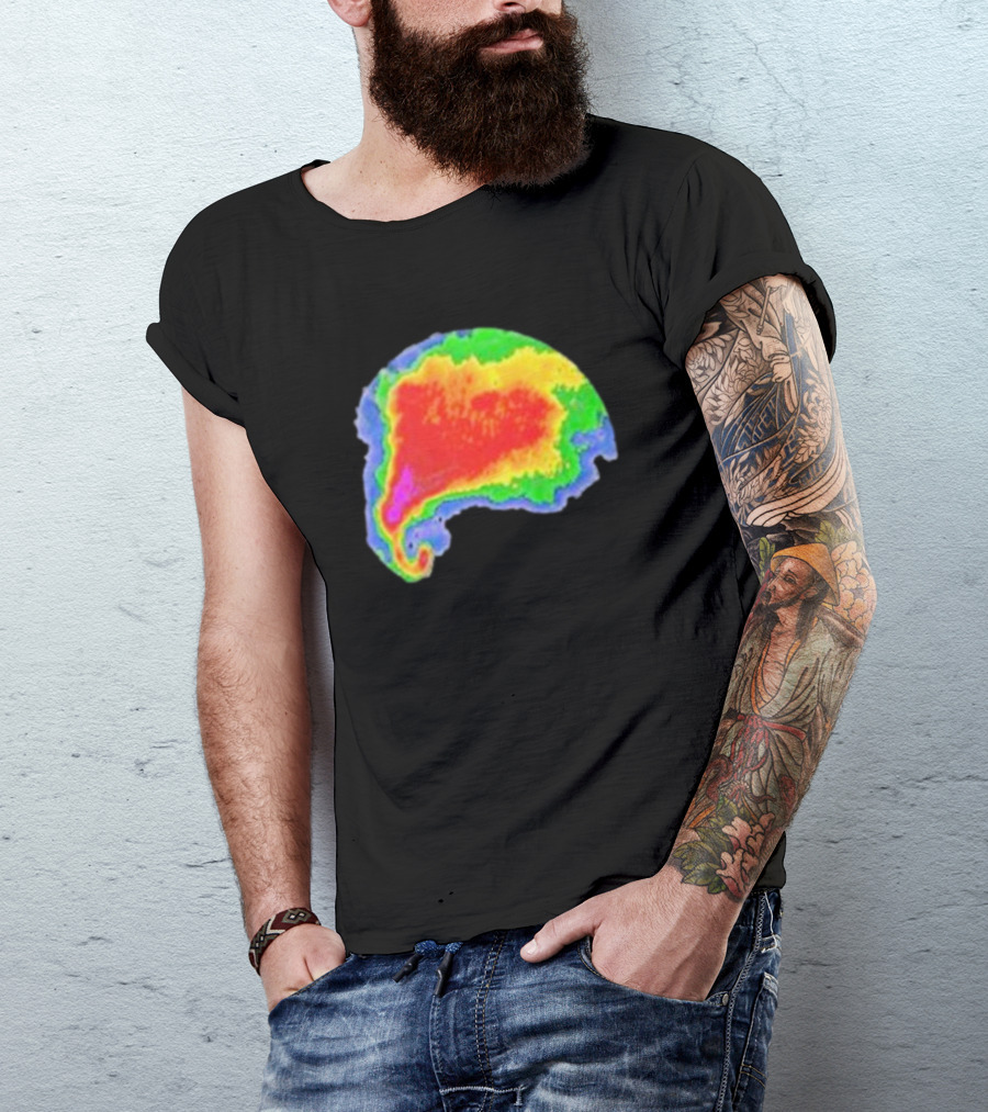Supercell Weather Radar Heat Map Storm Formation T-Shirt
