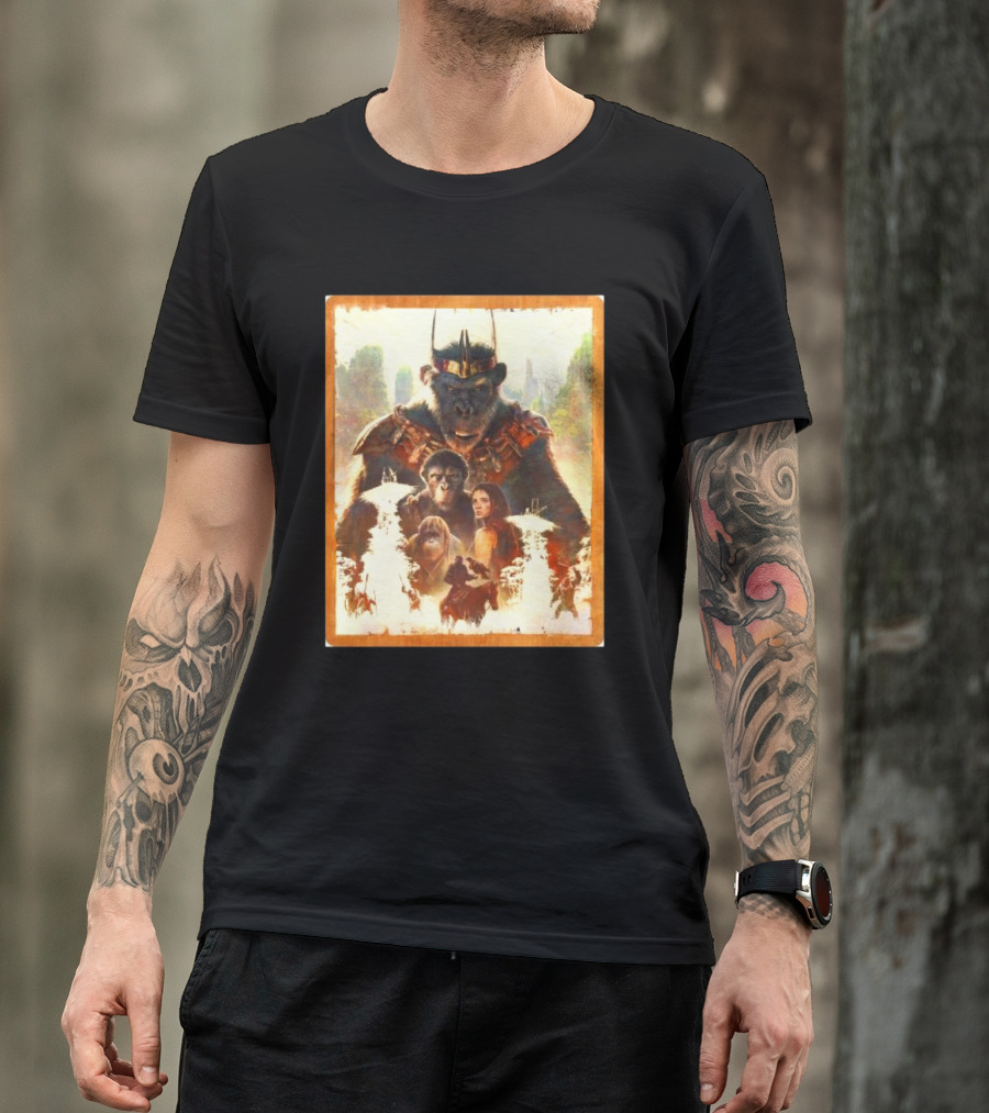 Kingdom Of The Planet Of The Apes Powerful Leadership Apes And Human Alliance T-Shirt