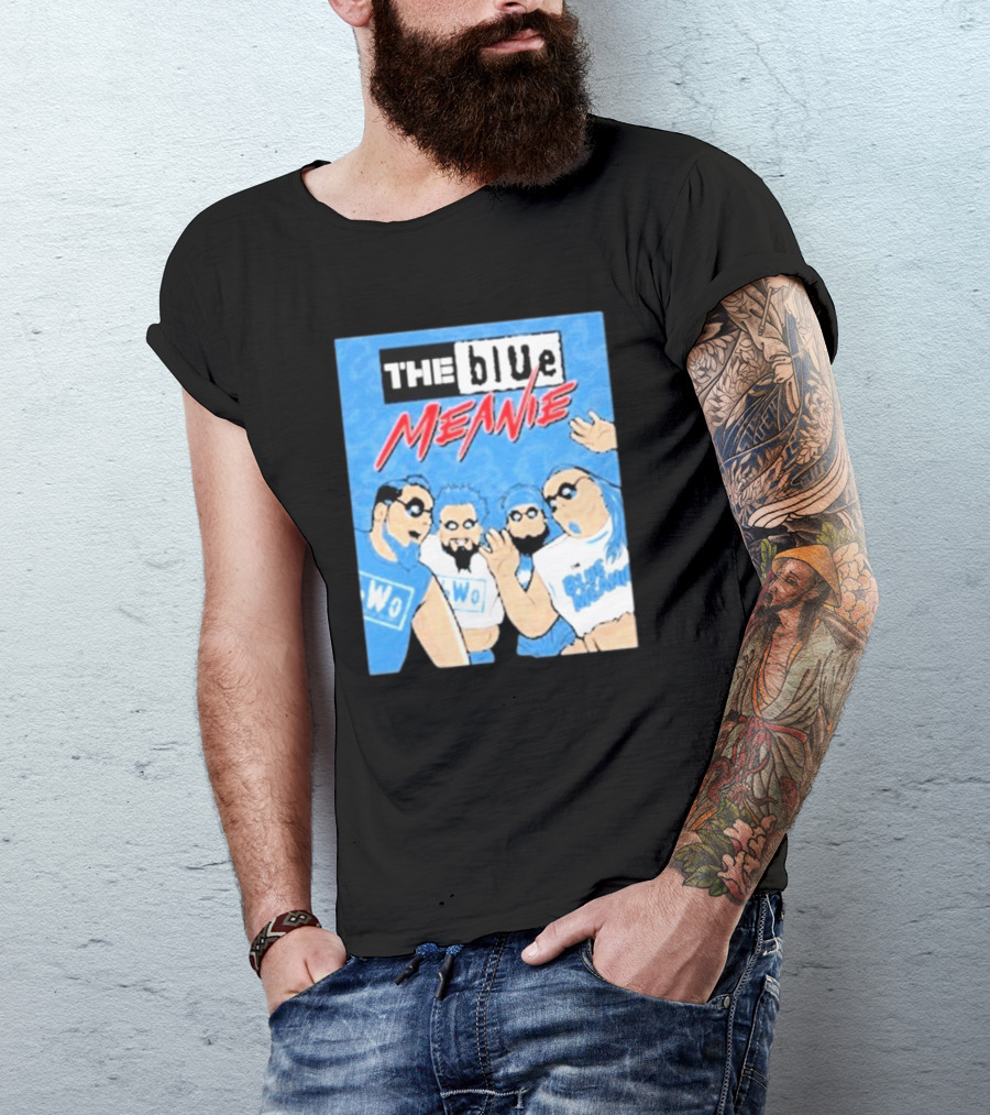 The Blue Meanie NWo Wrestling Comic Style Group T-Shirt