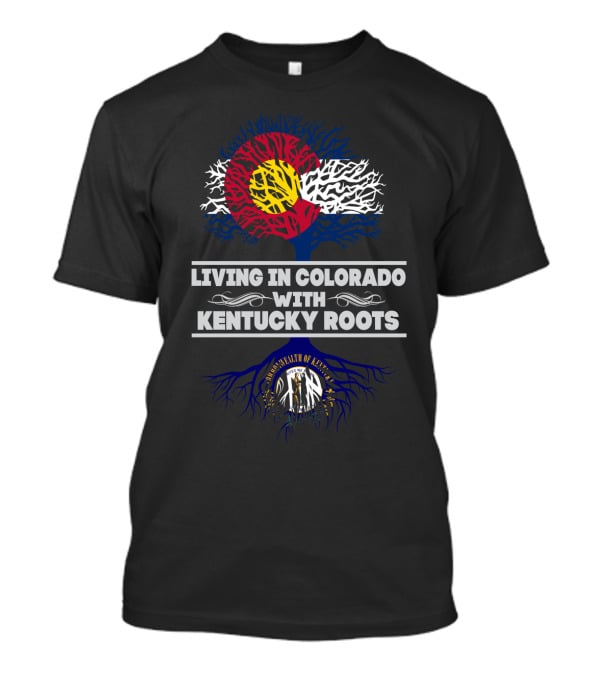 Colorado Flag Tree With Kentucky Roots And Commonwealth Emblem T-Shirt