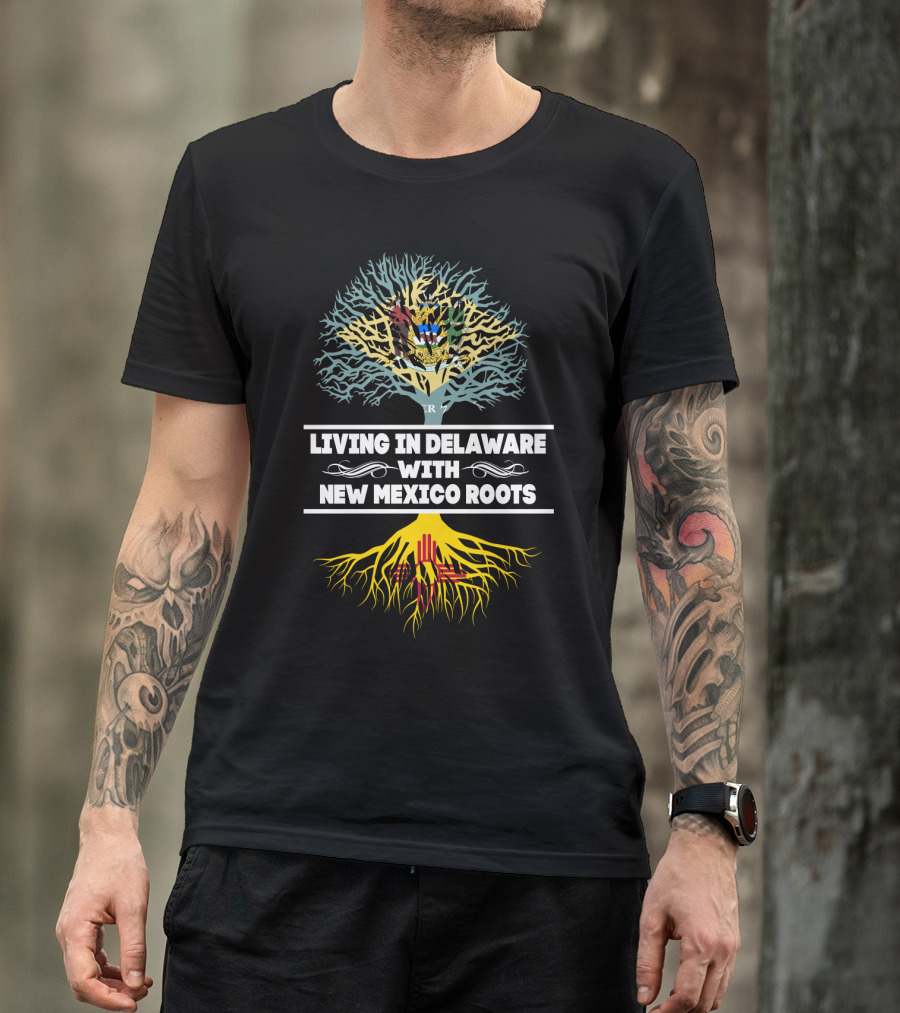Delaware Life New Mexico Heritage Tree Design Roots T-Shirt