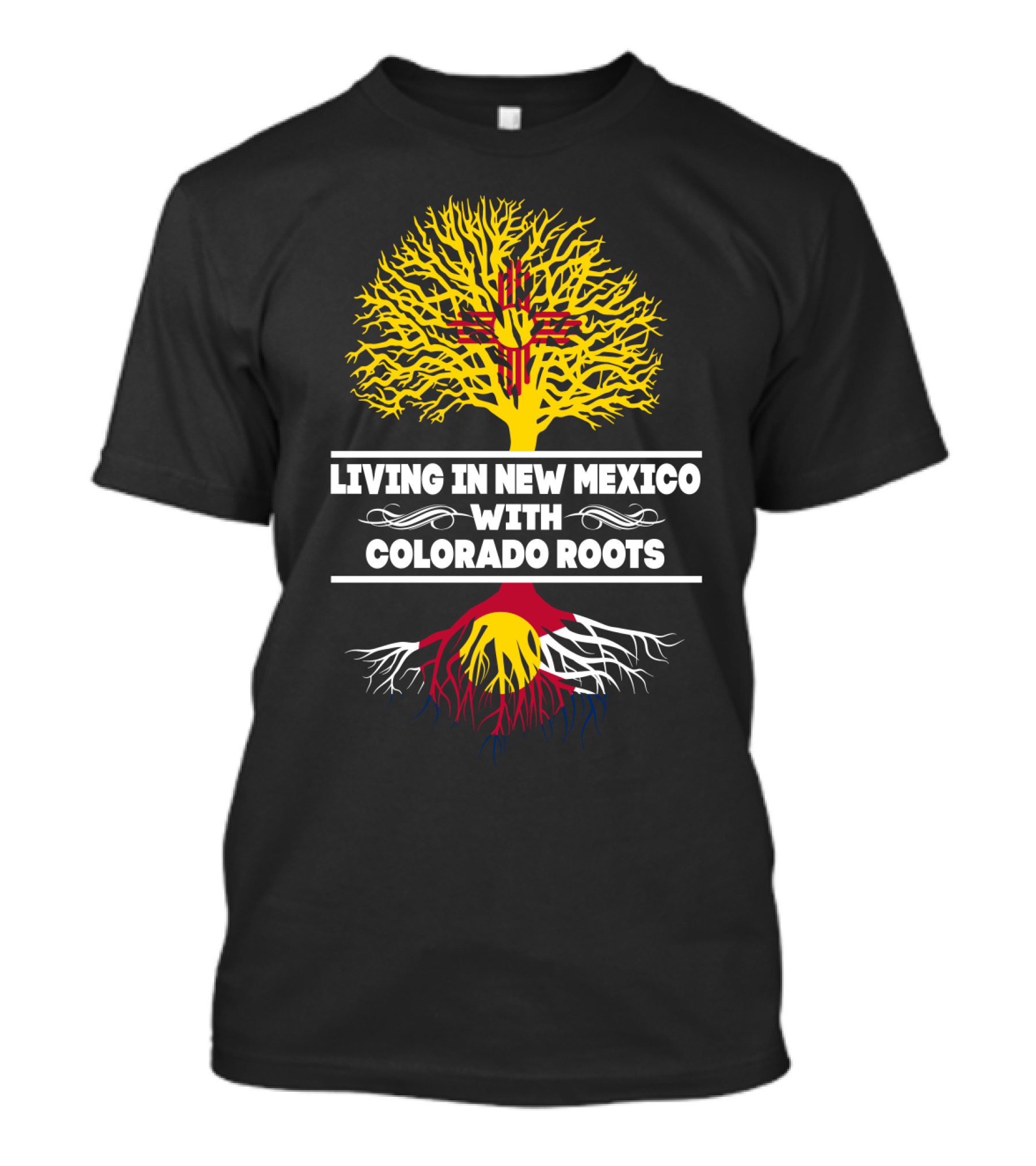 Embracing New Mexico Life With Deep-Seated Colorado Heritage And Zia Symbol Connection T-Shirt