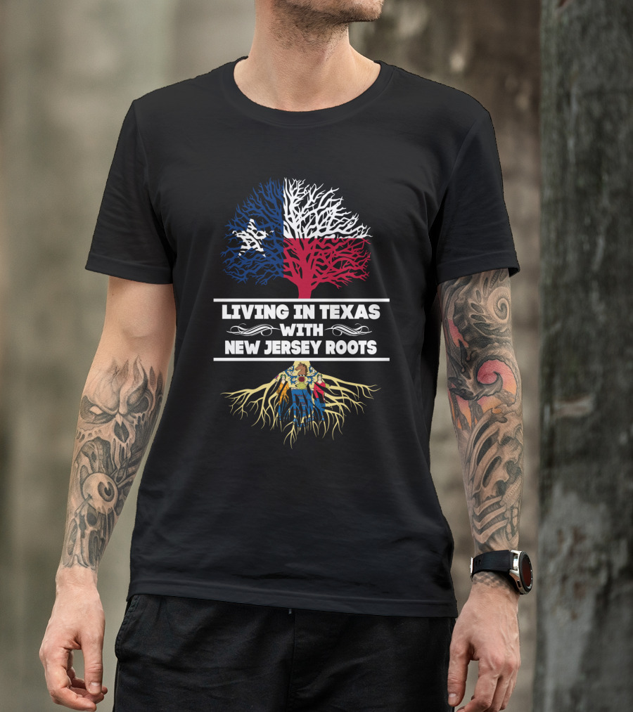 Texas Pride With New Jersey Heritage Tree T-Shirt