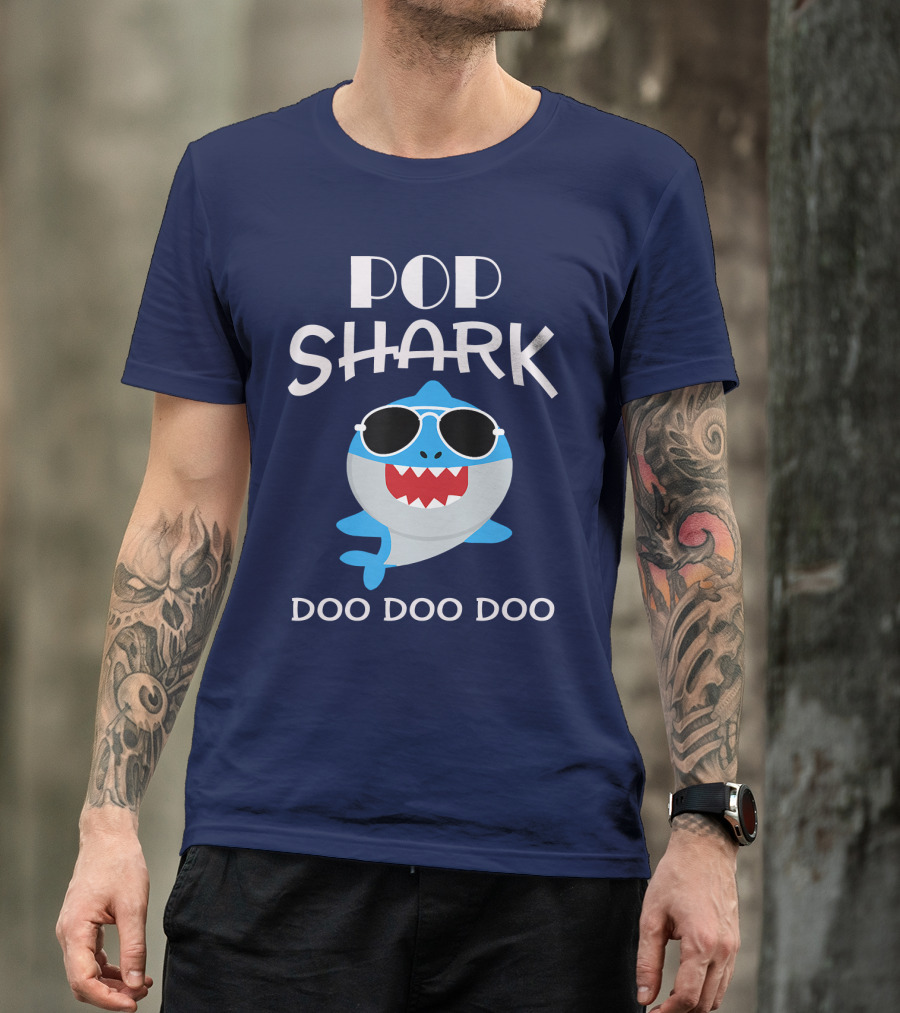 Pop Shark Doo Doo Doo Sunglasses Fun T-Shirt