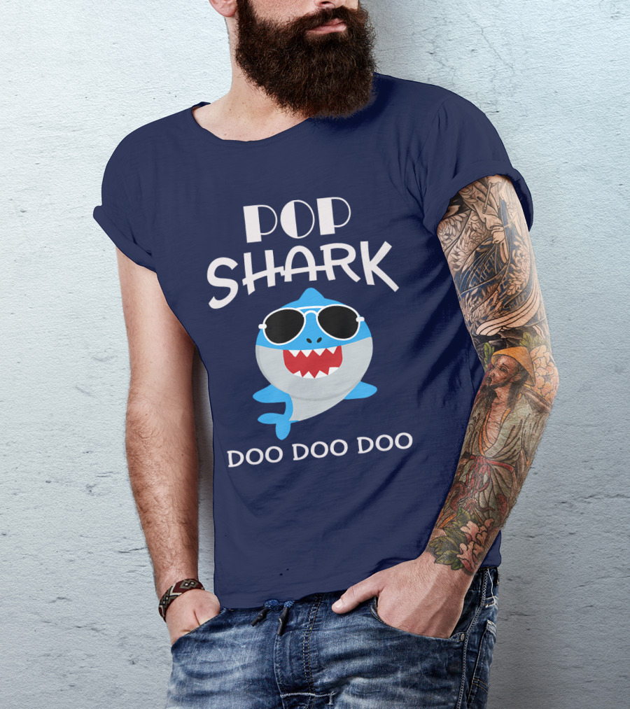 Pop Shark Doo Doo Doo Sunglasses Fun T-Shirt