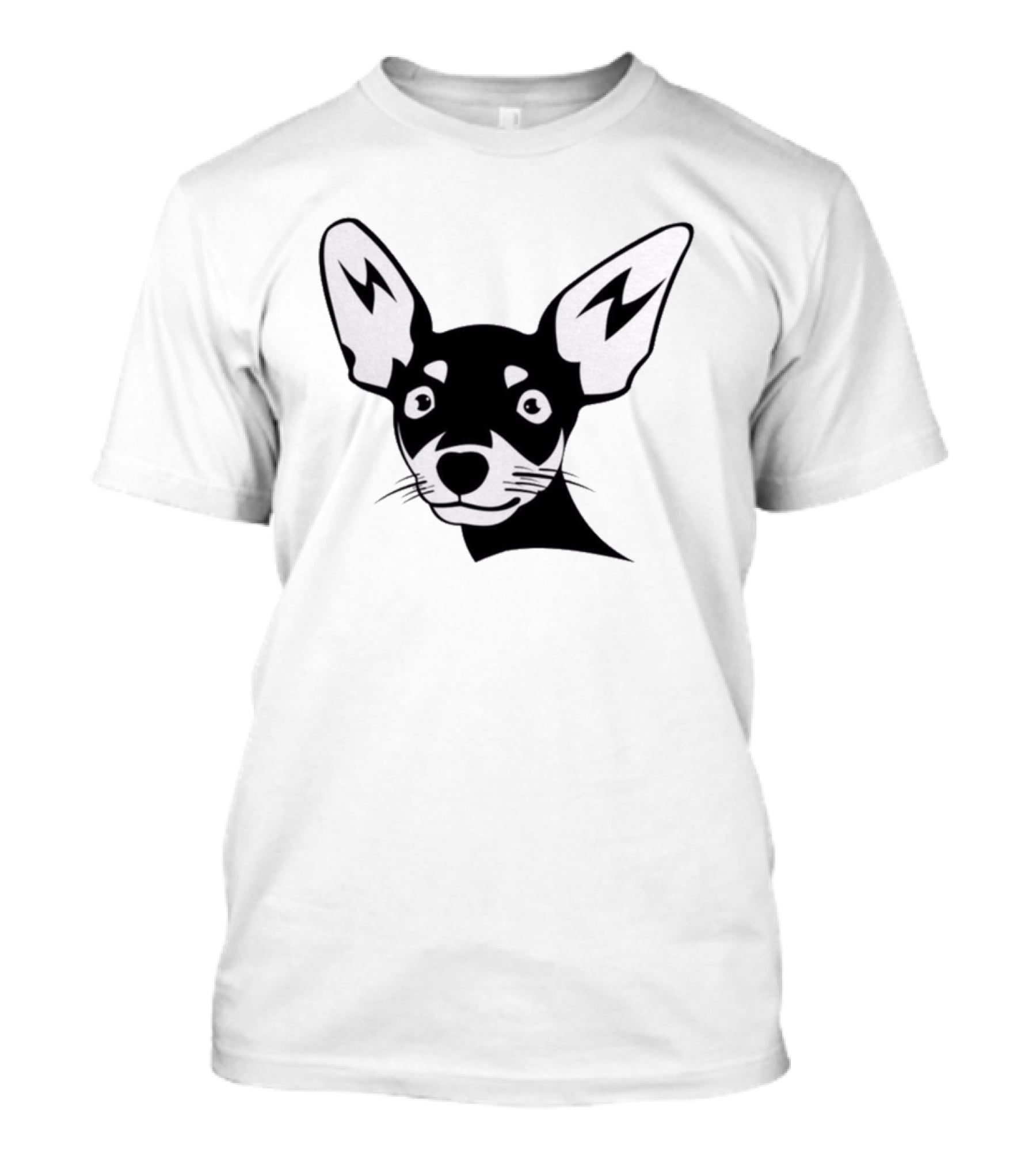 Chihuahua Dog Face Minimalist T-Shirt