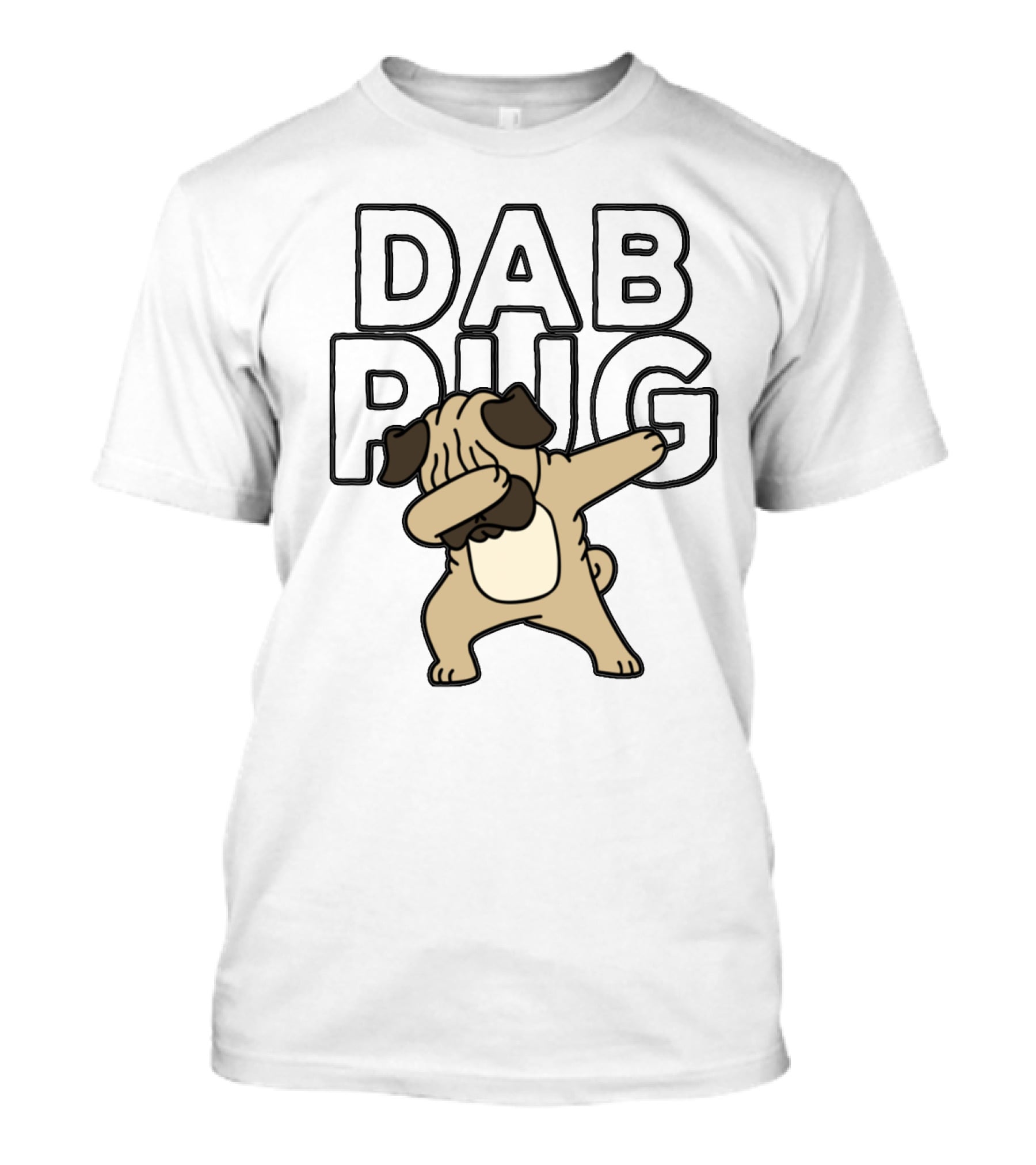 Dabbing Pug Dog Dab Cute Funny Pug Dab T-Shirt