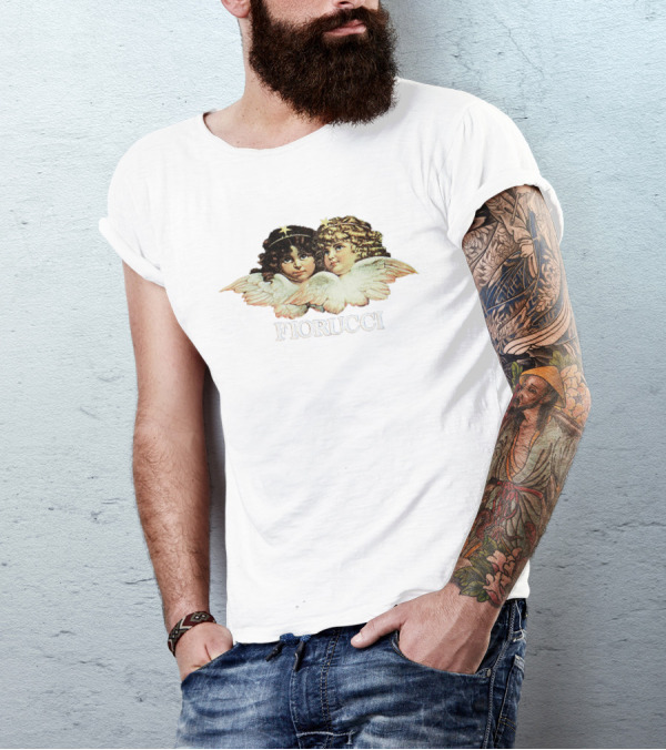 Fiorucci Angel Graphic Crop Top With Cherub T-Shirt
