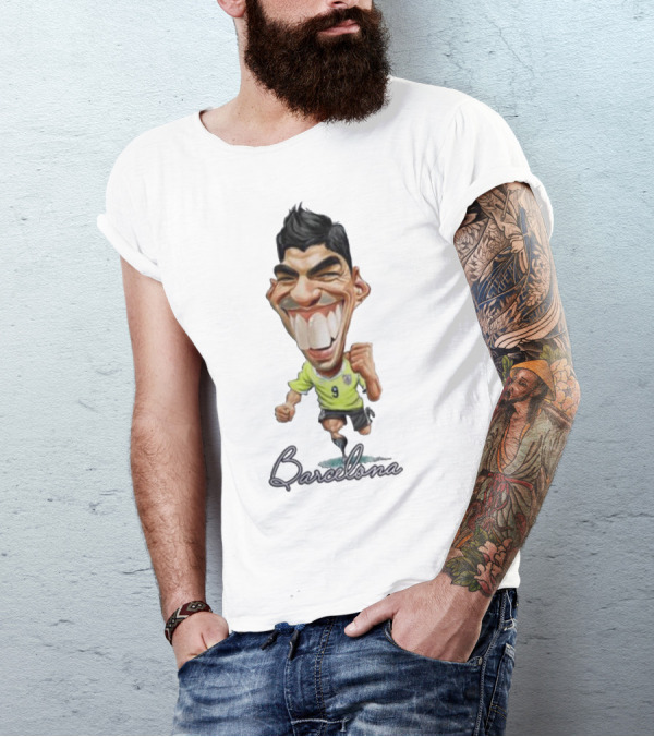 Barcelona Jugadores De Futbol En Caricaturas Número 9 T-Shirt