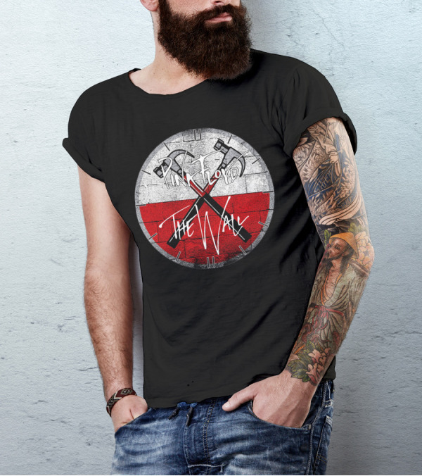 Pink Floyd The Wall Crossed Hammers Brick Circle T-Shirt
