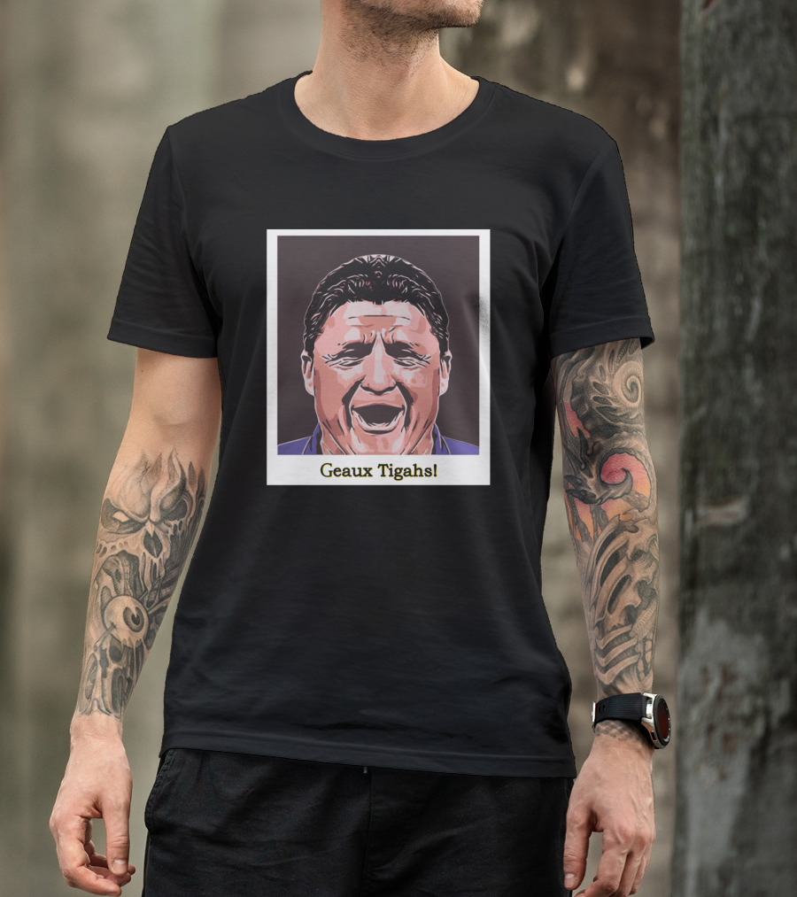 Geaux Tigahs Ed Orgeron LSU Spirit T-Shirt