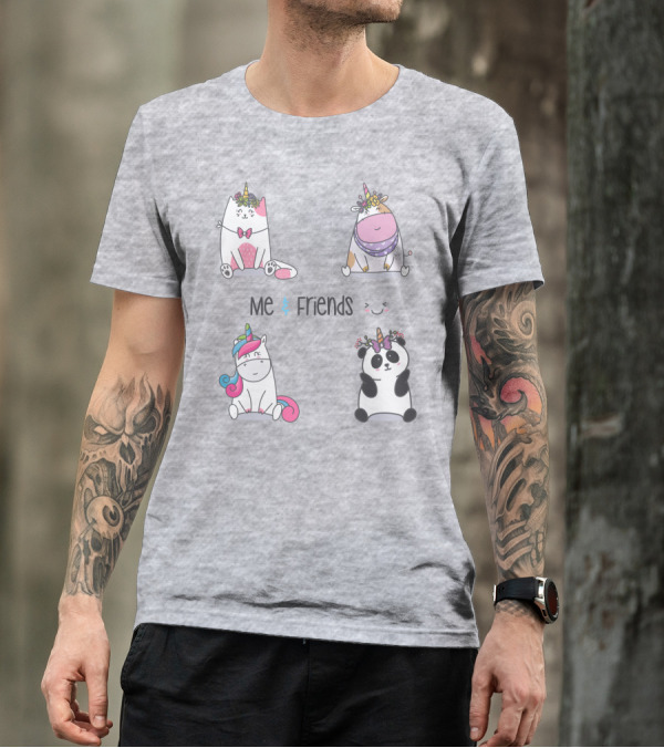 Me And Friends Cute Animal Collection T-Shirt