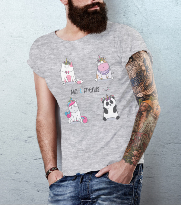 Me And Friends Cute Animal Collection T-Shirt