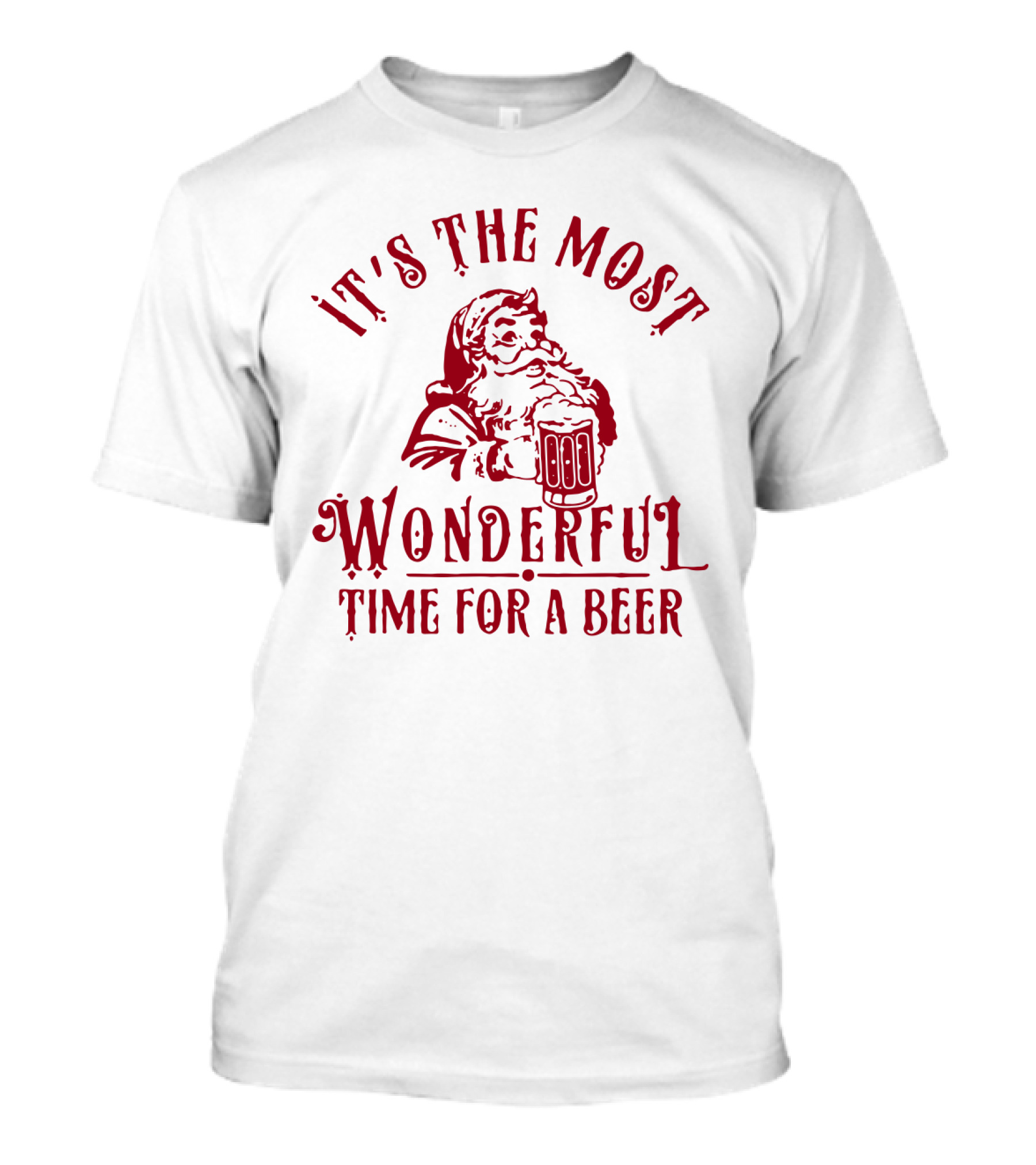 It's The Most Wonderful Time For A Beer Santa T-Shirt