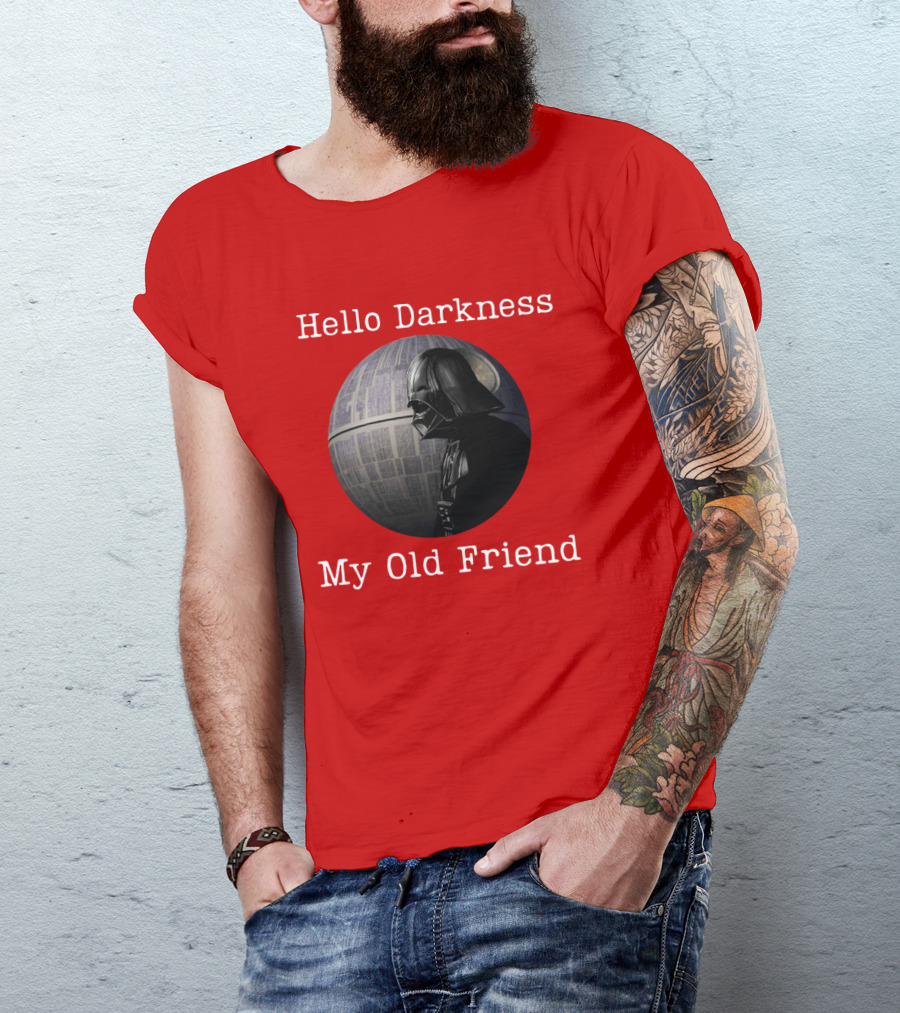 Darth Vader Hello Darkness My Old Friend Death Star T-Shirt